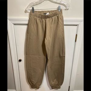 NWT Brandy Melville Tan Rosa Sweatpants